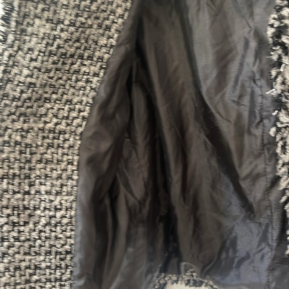 Secret Label tweet open front fringe black gray grey blazer jacket size small - Picture 7 of 15